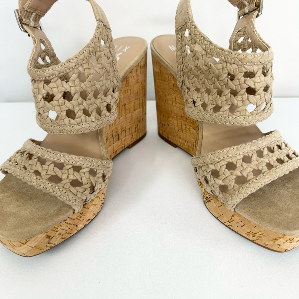 Mix No. 6 Wedge Heel Sandals Jesper Crochet Woven Cork Women’s Size 8.5M - Picture 4 of 11